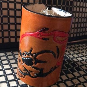 Leather koozie